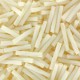 Miyuki twisted bugle beads 2x12mm Matted opaque cream TW2012-2021
